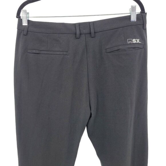 MSX Michael Strahan Black 4-Way Stretch Pants L Quick Dry Drawstring Activewear - Picture 9 of 11